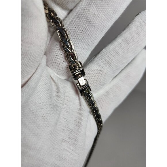 Vintage Sterling Silver Chain Necklace With Secure Clasp 20 Inches Estate Jewelr - Picture 6 of 11